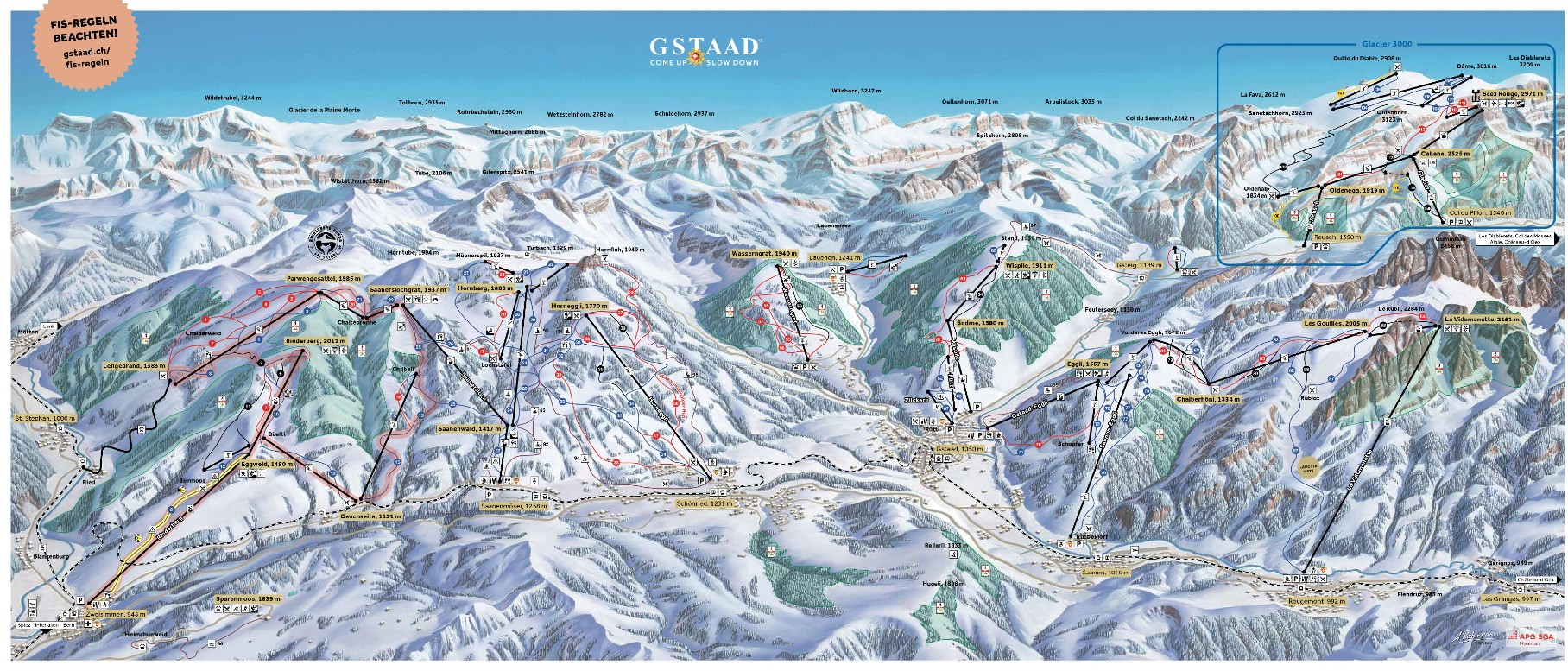 Gstaad ski map